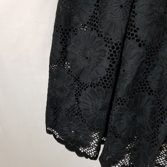 NWT N Nicholas Black Sunflower Lace Ball Tea Dress - Picture 6 of 8